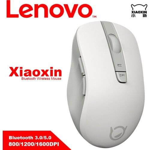 Lenovo Bluetooth BT Mouse with 800/1200/1600DPI Bluetooth 3.0/5.0 Smart Sleep Function Mouse for Windows 7 8 10