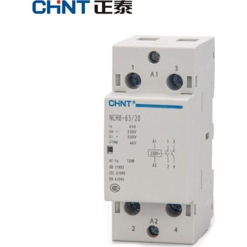 CHNT CHINT NCH8-63 Modular AC household Contactor 220V 230V AC 50/ 63A 1NO 1NC 2NO 2NC