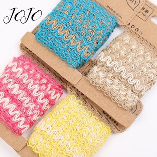 JOJO BOWS 15mm 3m Colored Lace Ribbon Hollow Out Pattern DIY Handmade Craft Supplies Wrapping Sewing Materials Home Decoration