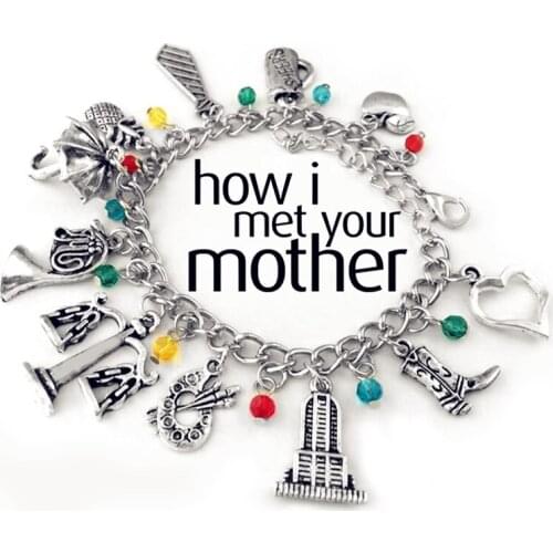 Dongsheng Movie How I Met Your Mother Umbrella French Horn Pendant Bangle Bracelet Women Girl Lobster Clasp Women Bracelets-25