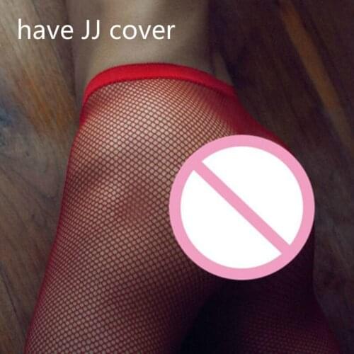 Have JJ Cover Pantyhose Mens Fishnet Stockings Bottoming Sexy Pantyhose Male Underwear Mesh Grid Stocking Exotic Man Sex Tights