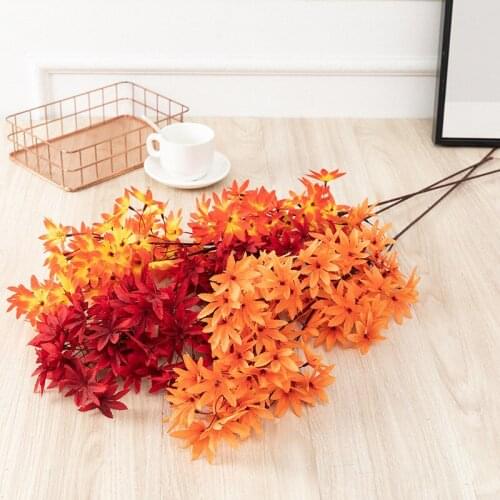 Artificial Plant Maple 88cm Red Maple Leaf Tree Interior Decoration Large floor potted plant ornament