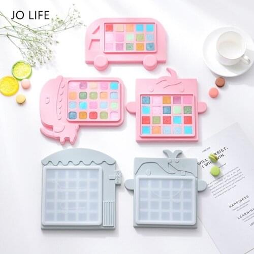 JO LIFE Cartoon Bus Silicone Ice Cube Mold With Lid Creative Chocolate Jelly Mould