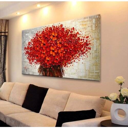 Handmade oil painting on canvas modern 100% Best Art Flower oil painting original directly from artis FL1-025