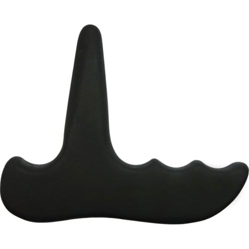 China Black Bian T Stone Needle GuaSha Massage Scrape Therapy Health Cure Acupuncture Stick Beauty Bar 110*83*13mm