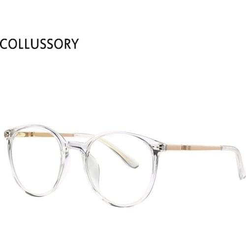Round Eyeglasses Frames Women Vintage Glasses Frame Men Fashion Non Prescription Optical Eye Glasses Anti-blue Rays Transparent