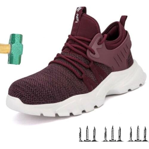 Outdoor Steel Toe Boots Mens Outdoor Non-slip Breathable Work Safety Shoes Protective Puncture Proof Indestructible Shoes