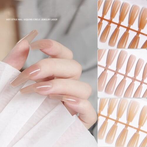 240pcs Ultra-thin No Trace Nail Tips Fake Seamless Full Cover Wearable Translucency False Nail Patches