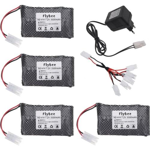 7.2V 3500mah Ni-MH Battery + 7.2V Charger Tamiya Plug For Rc toy Car Tank Train Robot Boat Gun 7.2v AA Rechargeable Battery Pack