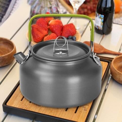 1.2L portable tea and coffee maker, 304 stainless steel picnic tea kettle, anti-scalding water heater, outdoor camping kettle