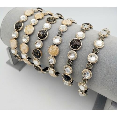 Full diamond baroque headbands fashion hair accessories women thin side pearl rhinestone bridal headband wild hair band headwear
