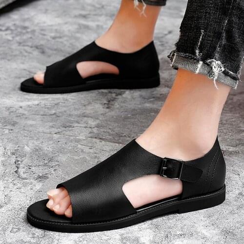 Genuine Leather Luxury Brand Designer New Summer Men Sandals 2021 Leisure Beach Men Casual Shoes High Quality The Mens Sandals