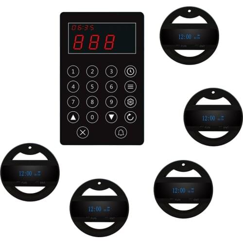 SINGCALL Kitchen Call Waiter System.Chef Call the Number to Call Waiter Take the Already Dishes. 5 Lanyard Watches and One Pager
