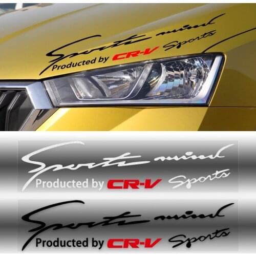 1PCS Car Light Eyebrows Reflective CRV CR-V Logo Sports Vinyl Decor Sticker For Honda CRV CR-V 2017 2018 2019 2020 Accessories