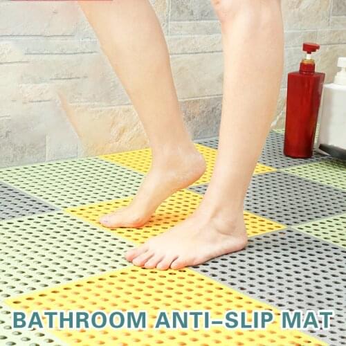 Bathroom Mat Anti-slip Hollow Out Stitching Mats Plastic Mesh Foot Massage Pads wear-resistant waterproof Kitchen Bathing Mats