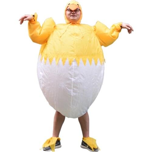 Adult Unisex Inflatable Chicken Costume Halloween Costumes Carnival Costume Animal Mascot Costume for Christmas Birthday Gift