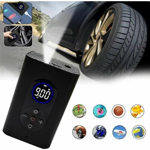 1pc Car Air Pump Cordless Portable Vehicle Tire Inflator Smart Wireless Air Pump Tire Electric Air Pump