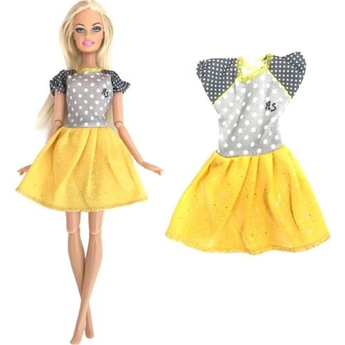 New 1 Pcs Summer Short Dress Shirts In Popular Colors Suitable Birthday Parties For Barbie Doll Gift Accessories 292S