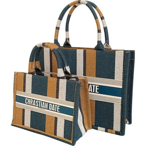 2021 Summer Large Capacity Ins Style Women Cute Handbags Girls Canvas Totes Wrist Bag Women Messager Bags