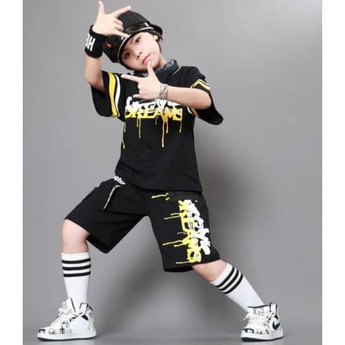 2021 New Summer Kids Boys Clothes Suits T-Shirt + Pants Hip Hop Set Streetwear Baby Tracksuit Children Clothing Sets 4 - 12Years