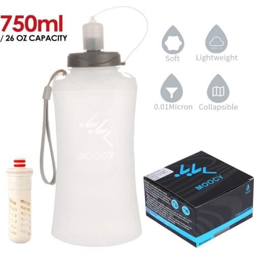 2021 Collapsible Lightweight Water Bottle - Fold Up Roll Up Water Bottle- For Hiking, Camping, Traveling, Gym, Running, Walking