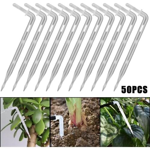 Bend Arrow Dripper 50PCS for 4/7mm Hose DroppersTool Garden Sprinklers Micro Drip Irrigation Drops Emitters Watering Saving