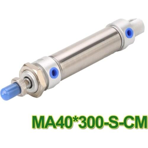 Airtac type MA40*300-S-CM MA Stainless Steel Mini cylinder single rod pneumatic cylinder MA 40*300 MA40-300 ma 40-300 40x300