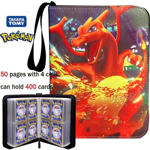 Big Size Pokemon Game Cards Album Book Anime Card Collectors Holder Loaded List Capacity Binder Folder For Children Gift