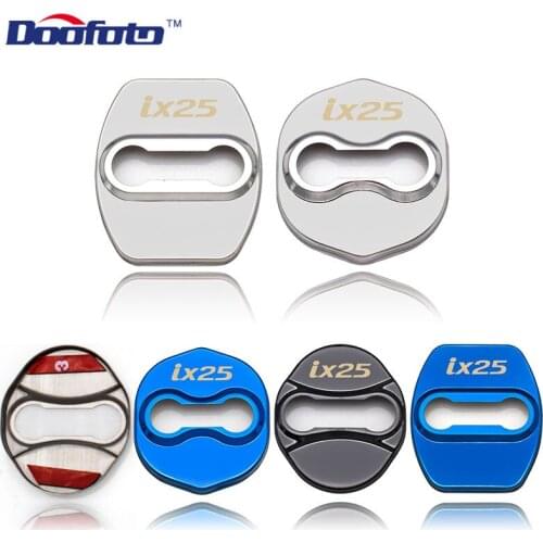 Car Emblem Accessories For Hyundai IX25 Stickers Ceed Auto Anti Rust Styling Stickers Auto Door Lock Buckle Cover