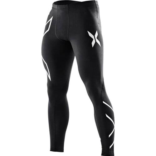 Mens Compression Pants Male Tights Leggings for Running Gym Sport Fitness Quick Dry Fit Joggings Workout White Black Trousers