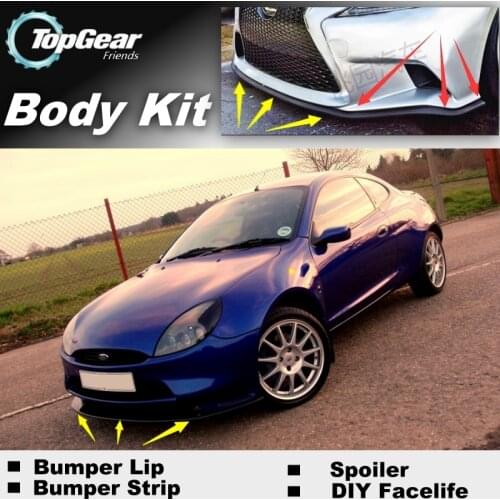 Bumper Lip Deflector Lips For Ford Puma Front Spoiler Skirt For TopGear Fans Car View Tuning / Body Kit / Strip