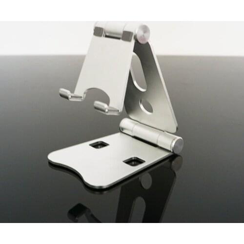 Aluminium Alloy Dual Foldable Desktop Rotary Tablet Stand Mobile Phone Holder Mount Bracket for iPhone for iPad for Samsung