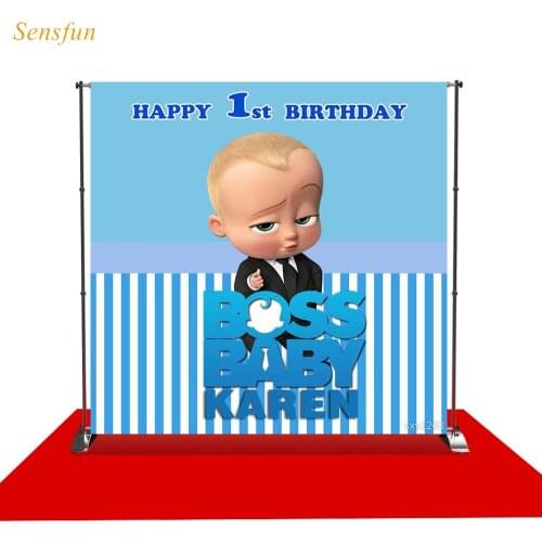 LEVOO background for photo studio baby boss baby cartoon birthday photocall photobooth decor studio custom shoot prop