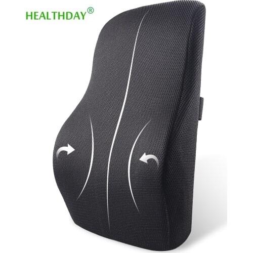 Memory Cotton New Waist Back Pillow Office Chair Wheelchair Black with Straps black office chair Pillow Cushion
