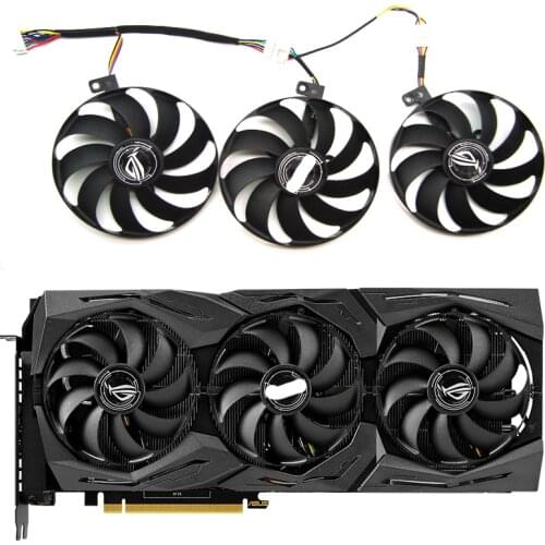 Free Shipping T129215SU 7Pin GPU Card Cooler Fans For ASUS ROG STRIX-GeForce RTX 2060 2080 2080 Ti or RX 5600 XT RX 5700XT Fan