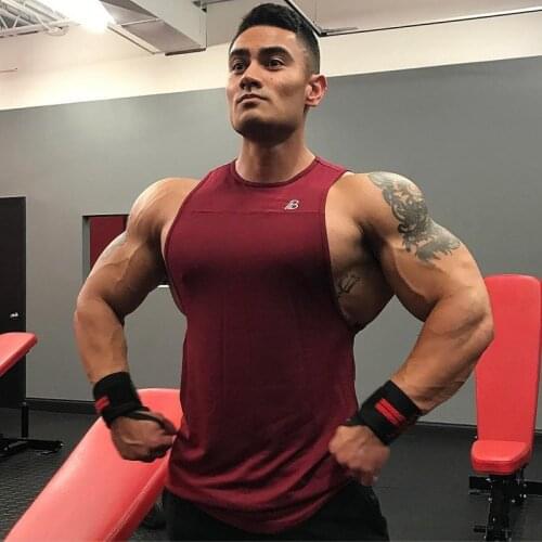 Mens Fitness Tank Tops Gyms Bodybuilding Workout Cotton Sleeveless Vest Clothing Male Casual Breathable Fashion Sling Undershirt