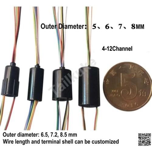 Miniature Slip Ring Conductive Slip Ring Miniature 4Channel 5-Channel 6-Channel 8Way 12Way 24Way 36Way 54Way PTZ Slip Ring Motor