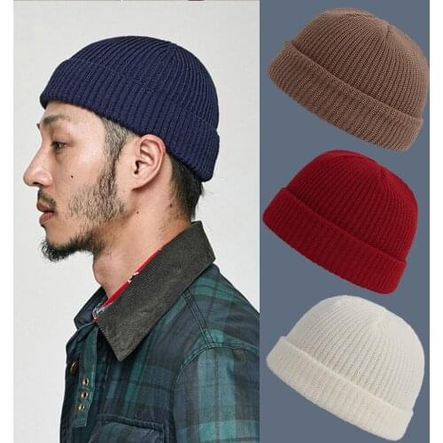 Unisex Fashion Warm Winter Casual Knitted Hat Solid Color All-match Hat Winter Hats For Men Woman New Beanies Knitted Solid Caps