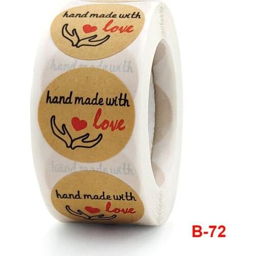 Kraft paper seal paste handmade sticker baking label gift crafts gift packaging decoration