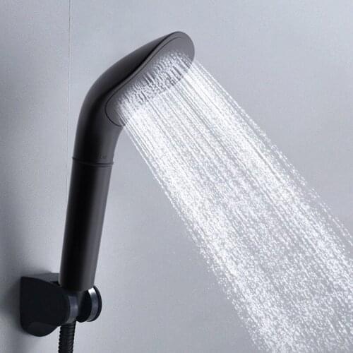 Bathroom Shower Head Black Filter Pressurized Shower Head Water Saving Handheld Shower Head Bathroom Accessories