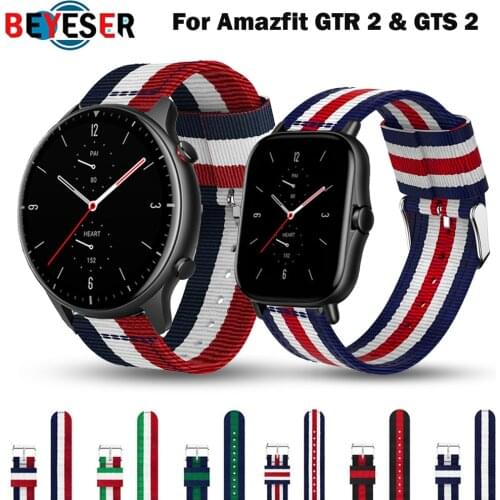 Nylon Strap for Huami Amazfit GTR 2 GTS 2 Bracelet Classic Fabric band For Amazfit GTR 47MM GTS Smartwatch Replaceable Watchband