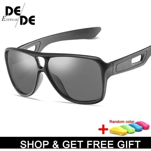 The New Men Polarized Sunglasses Luxury Brand PC Frame Glasses Women Bright Black UV400 Goggles Gafas De Sol with box