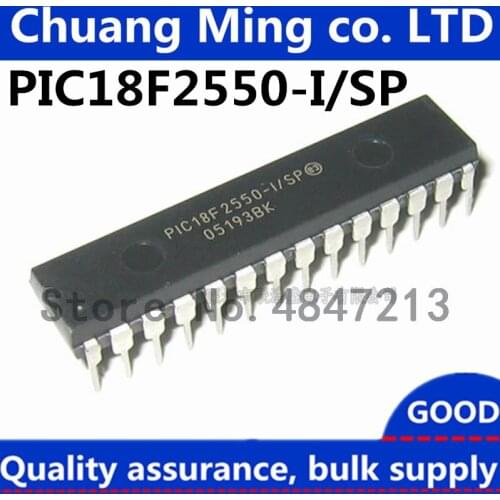 New original 10pcs/lots PIC18F2550-I/SP PIC18F2550 DIP-28 In stock