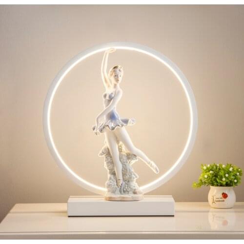 Simple Modern Bedroom Bedside Lamp Nordic Girl Home Romantic/Cozy Study Ceramic Table Lamp Princess Room Decoration Kisd Desk