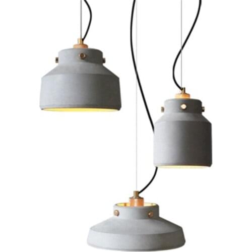 Retro Cement Droplight Loft Edison Industrial Vintage LED Pendant Light Fixtures Dining Room Hanging Lamp Home Decor Lighting