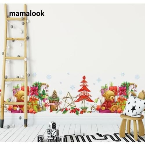 Christmas Snowflake Adhesive Gift Wall Sticker PVC Removable Glass Window Kids Room Christmas Stickers for Home New Year