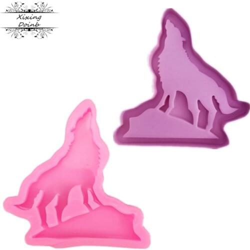 DIY Powerful wolf shaped silicone jelly mold cake decoration tools Candy Chocolate Mold