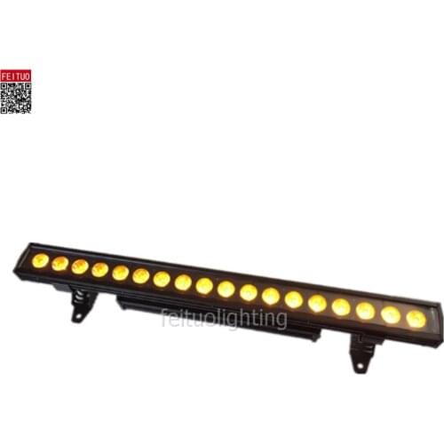 2pcs/lot Battery Powered 18x18W LED Wall Washer RGBWA+UV 6in1 Building Wireless Battery Led Wall Washer Light