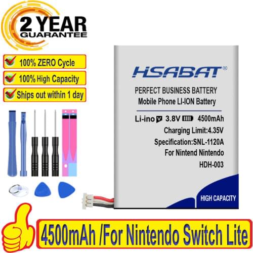 Top Brand 100% New 4200mAh HDH-003 Battery for Nintendo Switch Lite Game Player Batteries + free tools