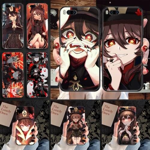 Hutao Genshin Impact Phone case For Xiaomi Mi Max Note 3 A2 A3 8 9 9T 10 Lite Pro Ultra black silicone funda painting waterproof
